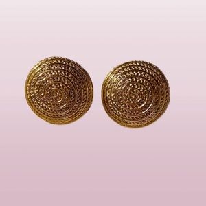Vintage AVON Coiled Gold Earrings